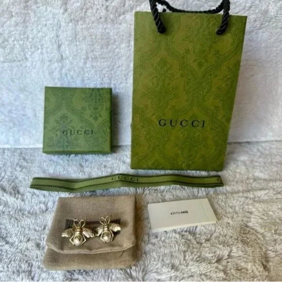 Gucci Bee GG Earrings - Picture 3 of 5